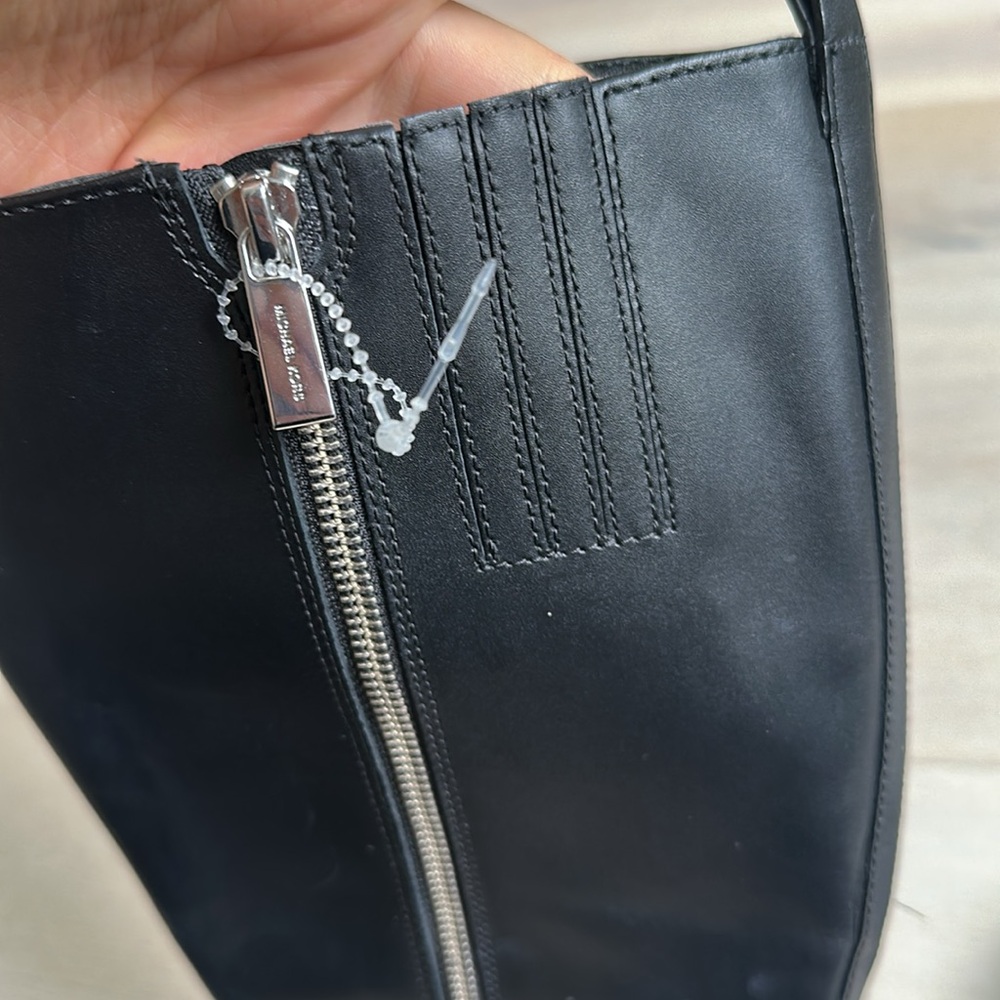 Michael Kors Tall Black Leather Riding Boots - Picture 9 of 11